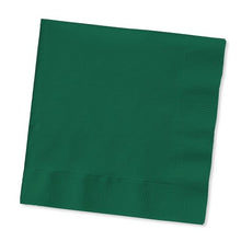 Load image into Gallery viewer, Creative Converting Touch of Color 2-Ply 50 Count Paper Beverage Napkins, Hunter Green - 803124B
