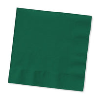 Creative Converting Touch of Color 2-Ply 50 Count Paper Beverage Napkins, Hunter Green - 803124B