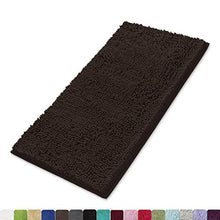 Load image into Gallery viewer, MAYSHINE 24x39 Inches Non-Slip Bathroom Rug Shag Shower Mat Machine-Washable Bath Mats with Water Absorbent Soft Microfibers of - Brown

