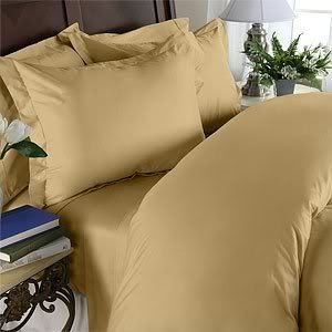 Elegant Comfort Wrinkle and fade resistant soft 4-Piece Bed Sheet Set, King, Gold