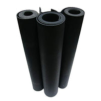 Rubber-Cal Elephant Bark Flooring, Black, 3/8-Inch x 4 x 6.5-Feet