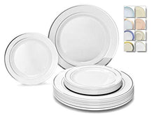 Load image into Gallery viewer, &quot; Occasions &quot; 240 Plates Pack,(120 Guests) Heavyweight Wedding Party Disposable Plastic Plates Set
