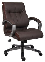 Load image into Gallery viewer, Boss Office Products Double Plush Mid Back Executive Chair in Brown
