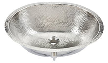 Load image into Gallery viewer, Sinkology BOU-0712HN Pavlov Oval Hand Crafted Bathroom Sink, 19-1/4&quot;, Hammered Nickel
