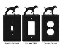 Load image into Gallery viewer, SWEN Products Vizsla Metal Wall Plate Cover (Single Rocker, Black)
