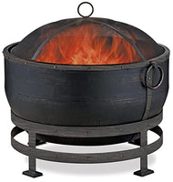 Endless Summer WAD1579SP Oil Rubbed Bronze Wood Burning Outdoor Firebowl with Kettle Design