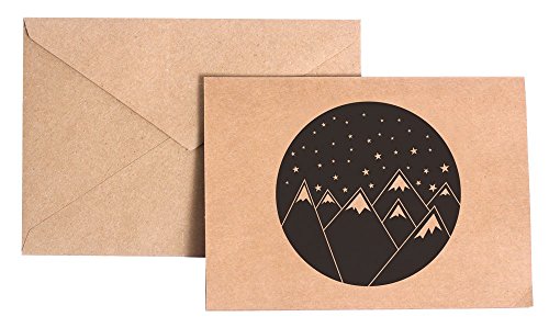 Mountains and Stars Stationery Note Card Set