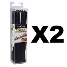 Load image into Gallery viewer, Nite Ize Gear Tie 12&quot; Black Twist Ties Rubber Lightweight Durable (2-Pack of 12)
