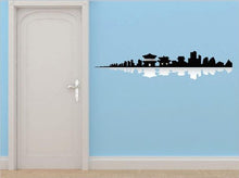 Load image into Gallery viewer, Decals - Asia Skyline View Beautiful Scene Landmarks, Buildings &amp; Water Bedroom Bathroom Living Room Picture Art Mural - Size 20 Inches X 80 Inches - Vinyl Wall Sticker - 22 Colors Available
