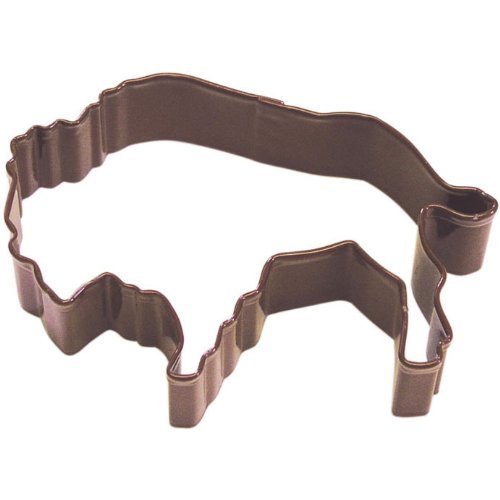 Animals OTBP Buffalo Brown Poly Resin Coated Cookie Cutter 4 Inch Tin Plated Steel Cookie Cutters  Buffalo Brown Poly Resin Coated Cookie Mold
