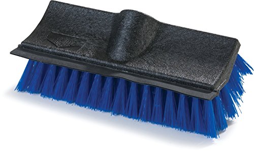 CFS 3619014 Flo-Pac Dual Surface Plastic Block Floor Scrub with Rubber Squeegee, Polypropylene Bristles, 10