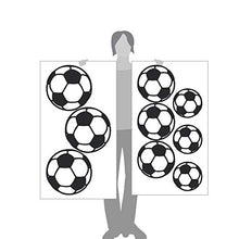 Load image into Gallery viewer, Soccer Balls Wall Decal (Black, 41&quot; (H) X 40&quot; (W))
