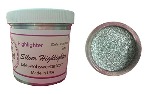 SILVER HIGHLIGHTER 2 Oz OUNCES Container By Oh! Sweet Art