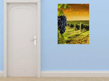 Load image into Gallery viewer, Decals - Vineyard Grapes Fruits Outdoor Scene Bedroom Bathroom Living Room Picture Art Mural - Size 24 Inches X 48 Inches - Vinyl Wall Sticker - 22 Colors Available
