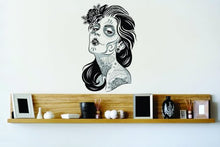 Load image into Gallery viewer, Decals - Dia De Los Muertos Bedroom Bathroom Living Room Picture Art Mural - Size 24 Inches X 48 Inches - Vinyl Wall Sticker - 22 Colors Available
