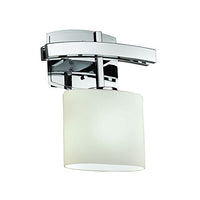 Justice Design Group Lighting FSN-8597-30-OPAL-NCKL Fusion - Archway ADA 1-Light Wall Sconce - Oval Shade - Opal, Brushed Nickel