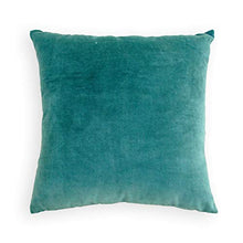 Load image into Gallery viewer, Vliving Velvet Pillow Reversible Square Solid Cotton Cushion Teal Pillow Cover (Teal , 13 x 13 in.)
