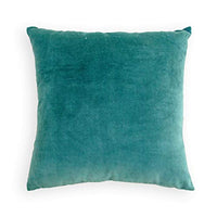 Vliving Velvet Pillow Reversible Square Solid Cotton Cushion Teal Pillow Cover (Teal , 13 x 13 in.)