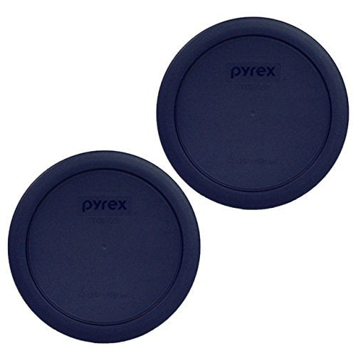 Pyrex 7201-PC 4 Cup Blue Round Plastic Food Storage Lid - 2 Pack