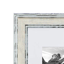 Load image into Gallery viewer, 11x14 Picture Frame Distressed Cream - Matted to 8x10, Frames by EcoHome
