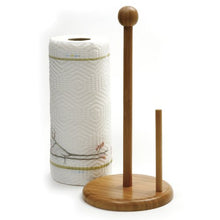 Load image into Gallery viewer, Norpro Bamboo Paper Towel Holder, Light Wood Grain
