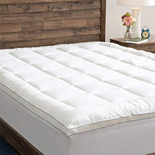 Load image into Gallery viewer, Grandeur Collection Powernap Cotton Top Celliant Fiber Blend Mattress Pad - White King
