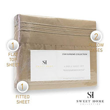 Load image into Gallery viewer, 1500 Supreme Collection Bed Sheets Set - Luxury Hotel Style 4 Piece Extra Soft Sheet Set - Deep Pocket Wrinkle Free Hypoallergenic Bedding - Over 40+ Colors - King, Taupe
