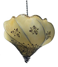 Load image into Gallery viewer, Henna Lamps &amp; Sconces Handmade Henna Moroccan Leather Lamp
