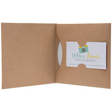Load image into Gallery viewer, Neil Enterprises Paper CD or DVD and Business Card Holder Sleeve - 100 Pack (Kraft)
