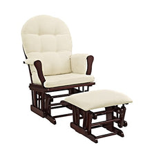 Load image into Gallery viewer, Windsor Glider and ottoman-cherry w/ beige cushion
