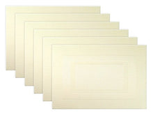 Load image into Gallery viewer, Dii Vinyl Indoor/Outdoor Tabletop, Placemat Set, Bordered Natural 6 Piece
