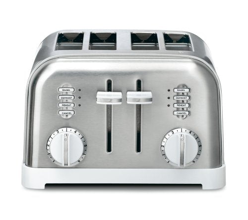 Cuisinart Cpt 180 Wp1 Metal Classic 4 Slice Toaster, White