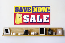 Load image into Gallery viewer, Decals - Save Now Store Savings Shopping Sign Bedroom Bathroom Living Room Picture Art Mural Size 24 Inches X 48 Inches - Vinyl Wall Sticker - 22 Colors Available
