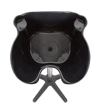Load image into Gallery viewer, Saloniture Portable Salon Deep Basin Shampoo Sink with Drain - Black - Adjustable Height
