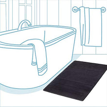 Load image into Gallery viewer, VANRA Small Bath Mat Bath Rugs Anti-Slip Memory Foam Non-Slip Bathroom Mat Soft Bathmat Carpet 15.7&quot; X 23.6&quot; (Black)
