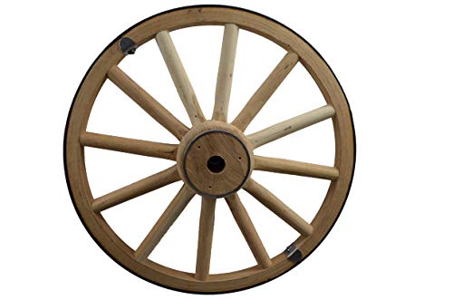 Decorative - Wood Wagon Wheel - 18 Inch x 1 Inch wagon wheel - wood hub
