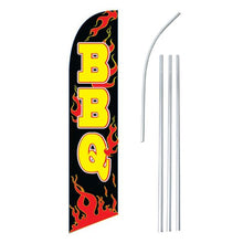 Load image into Gallery viewer, &quot;BBQ w/Flames&quot; - Floppy Flappy Flutter Flag Set - Includes 12-Foot NEOPlex Flag with 15-Foot Aluminum Pole (no Mount)
