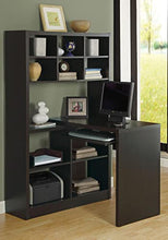 Load image into Gallery viewer, Monarch Specialties I Storage-Bookcase Left Or Right Set Up-Corner Desk with Multiple Adjustable Shelves, 60&quot;L, Cappuccino
