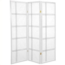 Load image into Gallery viewer, Oriental Furniture 5 ft. Tall Double Cross Shoji Screen - White - 3 Panels
