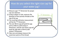 Load image into Gallery viewer, Threaded / Screw-On Caps for Water Dispenser Plastic Bottles/Jugs with Size 53mm Caps (2pk)

