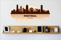 Decals - Montreal Canada Quebec CA Skyline City View Beautiful Scene Landmarks, Buildings & Water Picture Art Mural Size 24 Inches X 48 Inches - Vinyl Wall Sticker - 22 Colors Available