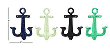 Load image into Gallery viewer, Deco 79 Coastal Metal Solid Wall Hook, Set of 4 5&quot;W, 9&quot;H, Multi Colored
