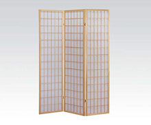 Load image into Gallery viewer, ACME 02285 Naomi 3-Panel Wooden Screen, Natural Finish
