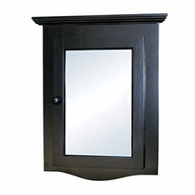 Load image into Gallery viewer, Renovators Supply Manufacturing Black Medicine Cabinets 27 1/8 in. x 20 1/8 in. Wooden Corner Bathroom Wall Medicine Cabinet with Recessed Mirror and Mounting Hardware
