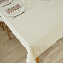 Load image into Gallery viewer, LinenMe Cream 53&quot;x98&quot; Lara Linen Tablecloth
