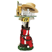 Load image into Gallery viewer, Design Toscano On Par Golf Bag Sculptural Glass-Topped Table,Full Color
