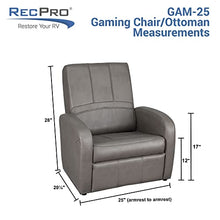 Load image into Gallery viewer, RecPro Charles RV Gaming Chair Ottoman Conversion | Built-in Storage | RV Furniture | Great for Teens for Teens | Putty

