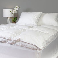 Grandeur Collection Down and Goose Feather Bed 300 Thread Count Cotton by - White Twin