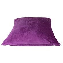 Load image into Gallery viewer, Queenie - 2 Pcs Solid Color Chenille Decorative Pillowcase Cushion Cover for Sofa Throw Pillow Case Available in 11 Colors &amp; 6 Sizes (16 x 16 inch (40 x 40 cm), Purple)
