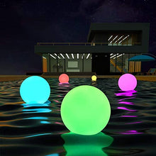 Load image into Gallery viewer, LOFTEK LED Dimmable Floating Pool Lights Ball, 16-inch Cordless Night Light with Remote, 16 RGB Colors &amp; 4 Modes, Rechargeable &amp; Waterproof, Perfect for Indoor/Outdoor, Exhibition Decor, 1-Pack
